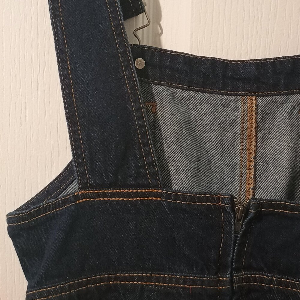 Dickies/Overall Mini Dress/Womens/S/Dark Blue/Denim Pinafore Workwear - Picture 10 of 10